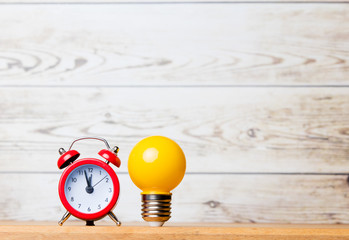 alarm clock and bulb