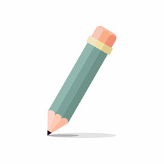 Pencil in flat style icon