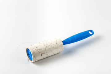 Sticky Lint Roller on white background