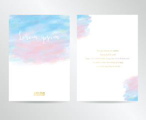 pink blue watercolor collection background for banners,Flyers and Placards