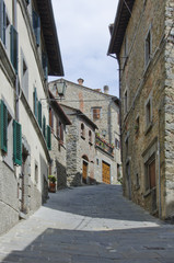 Fototapeta na wymiar Streets of Cortona, Italy