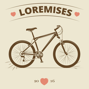 Vintage bicycle logo or print design