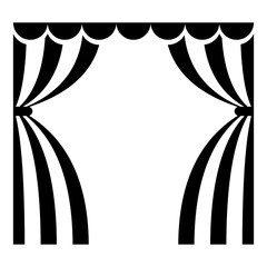 theatrical curtains icon
