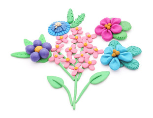 Plasticine flowers.