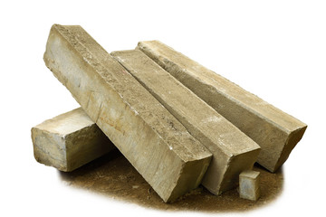 Concrete blocks after disassembly.