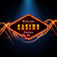 Casino banner sign decoration. Vector billboard for gambling in casino - 152118693