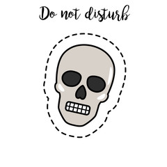 Fashion patch element skull