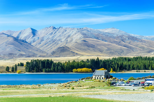 Autumn in lake tekapo, NZ