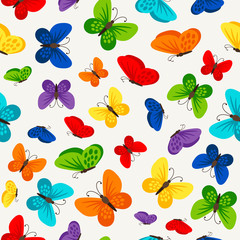 Colorful butterflies pattern design