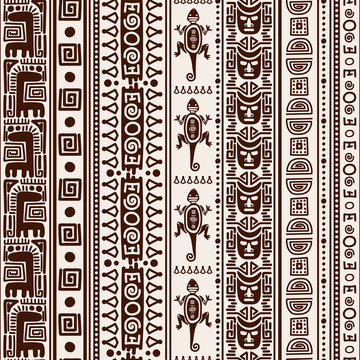 Mexican indian seamless pattern
