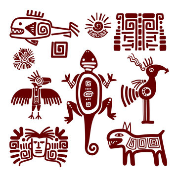 Maya or indian traditional signs