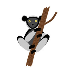 Vector image of the Cartoon Indri © Nadzin