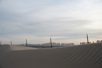 Snow fence on beach
