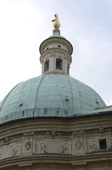 Fototapeta na wymiar Green dome cathedral in Graz, Austria