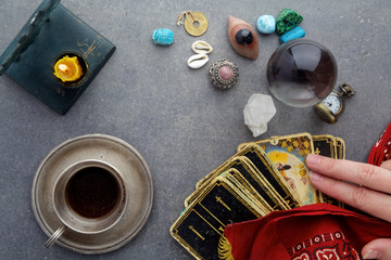 Composition of esoteric objects, used for healing and fortune-telling