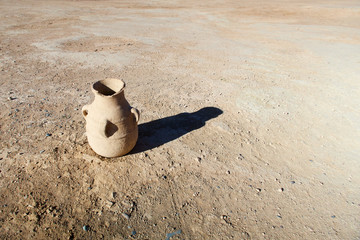 Pitcher for water in the desert, morocco