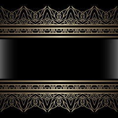 Vintage background with gold borders