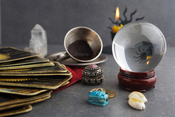Composition of esoteric objects, used for healing and fortune-telling