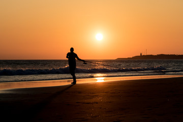 des Anglers letzter Wurf des Tages