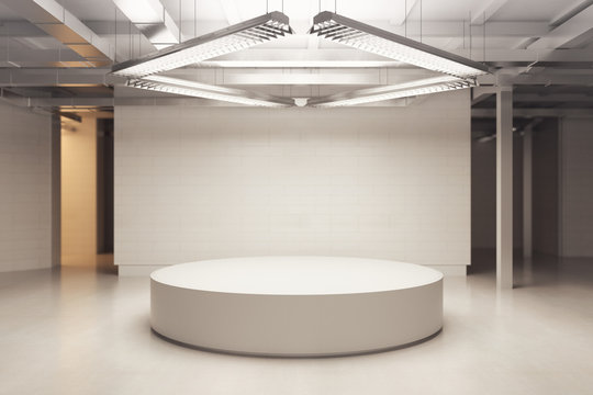Light interior with pedestal