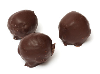 mix of chocolate candies sweets isolated on white background