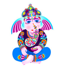 vector illustration of Lord Ganesha