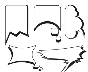 Set of different speech bubbles isolated on white vector