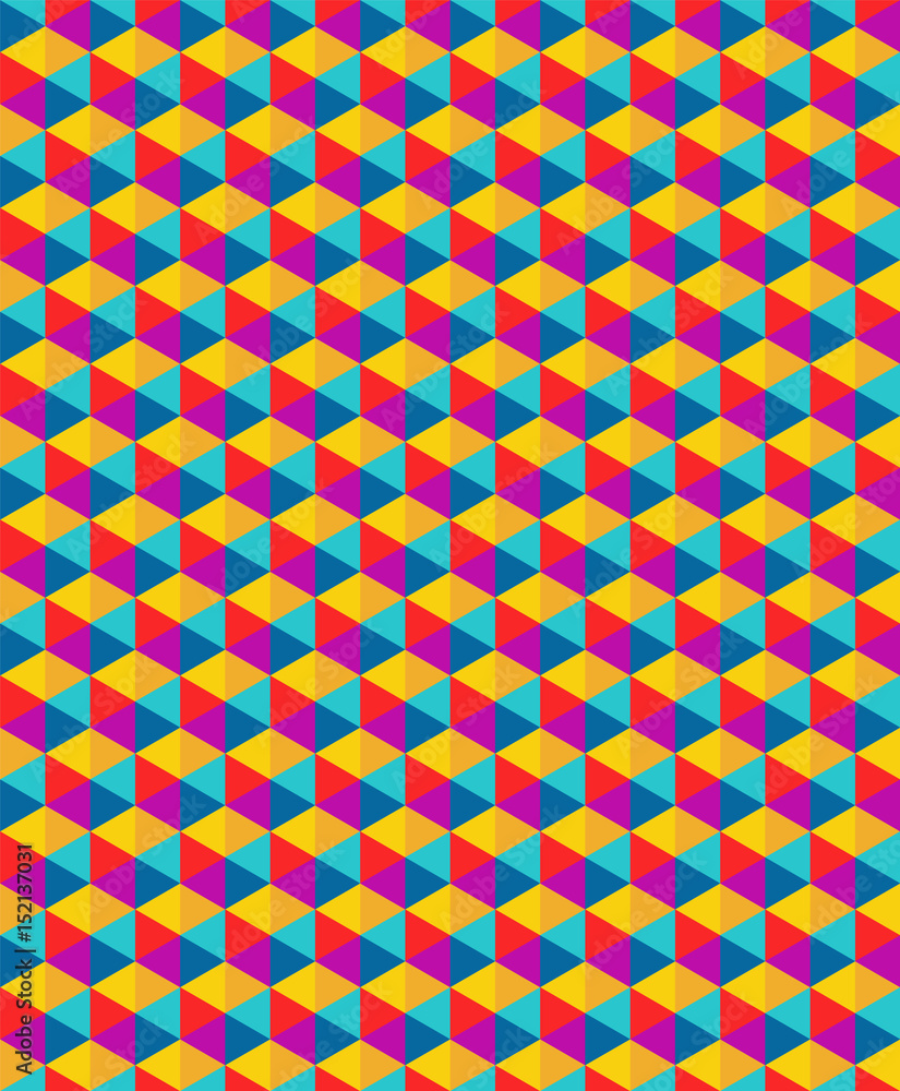 Poster modern seamless colorful geometry triangle pattern, color abstract geometric background