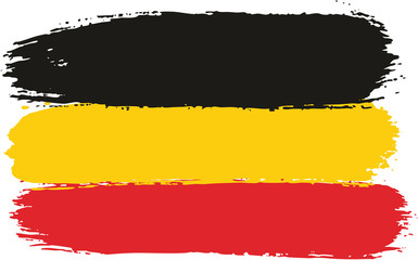 Germany Flag Vector Hand Painted with Rounded Brush