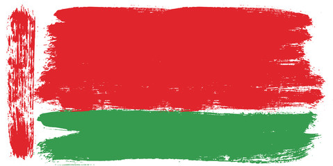 Belarus Flag Vector Hand Painted with Rounded Brush