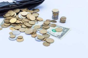 Dollar and Ukrainian penny