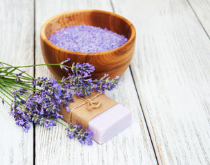 Obraz na płótnie Canvas Lavender spa products