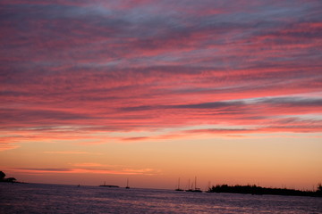 Island in amazing sunset light