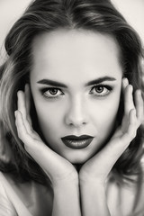Fototapeta premium close-up female face