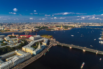 Vasilievsky Island. St. Petersburg from the heights.