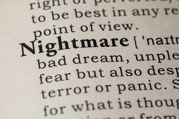 Obraz premium definition of nightmare