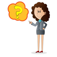 Businesswoman cartoon character.