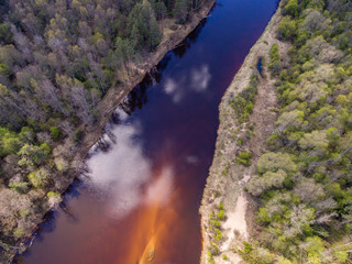 drone image. aerial view of rural area