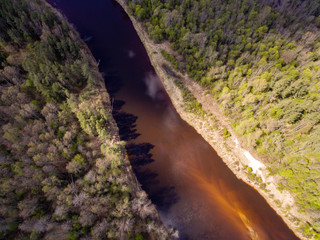 drone image. aerial view of rural area