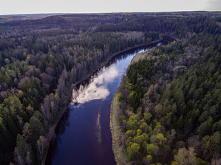 drone image. aerial view of rural area