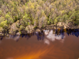 drone image. aerial view of rural area