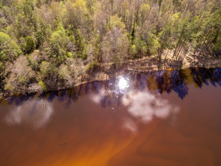 drone image. aerial view of rural area