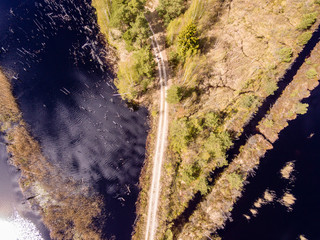 drone image. aerial view of rural area