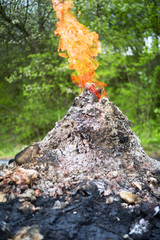 Unique small volcano