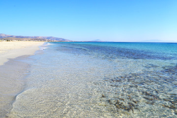 beach at Naxos island Cyclades Greece