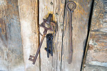 Old monument metal keys