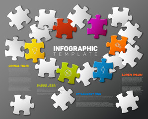 Vector Puzzle Infographic report template