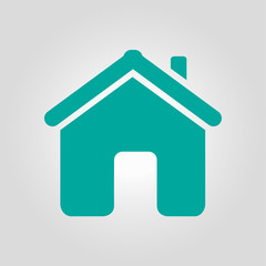 Vector Home Icon in flat design style.