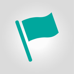 Flag icon. Location marker symbol. Flat design style.