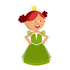 Princesses vector set cute collection of beautiful characters